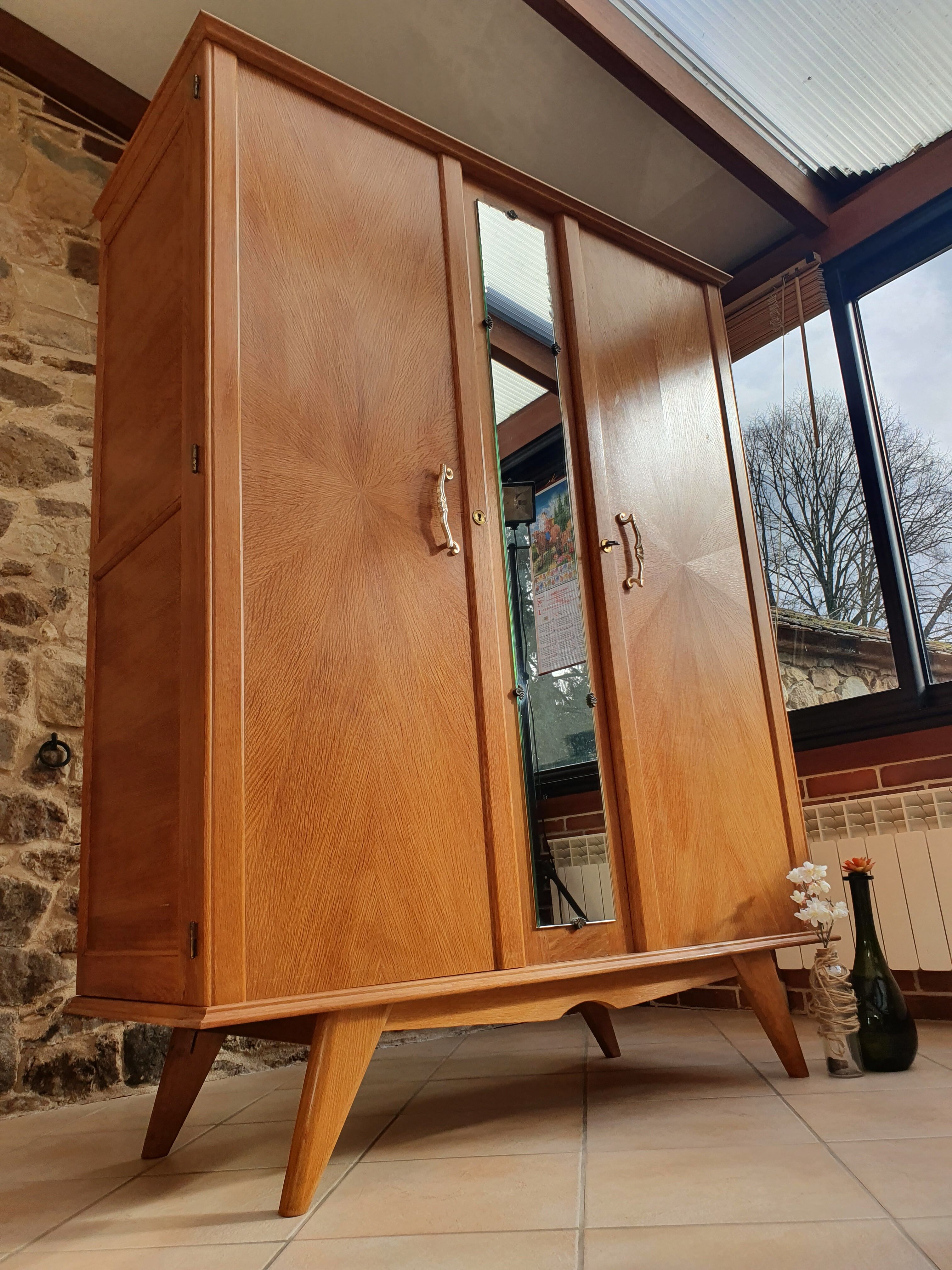 Vintage cabinet feet compass