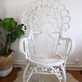 Peacok rattan armchair