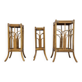 Nesting set bamboo plant stands 1970s