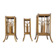 Nesting set bamboo plant stands 1970s