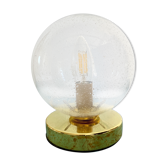 Vintage globe laying lamp in bulled glass