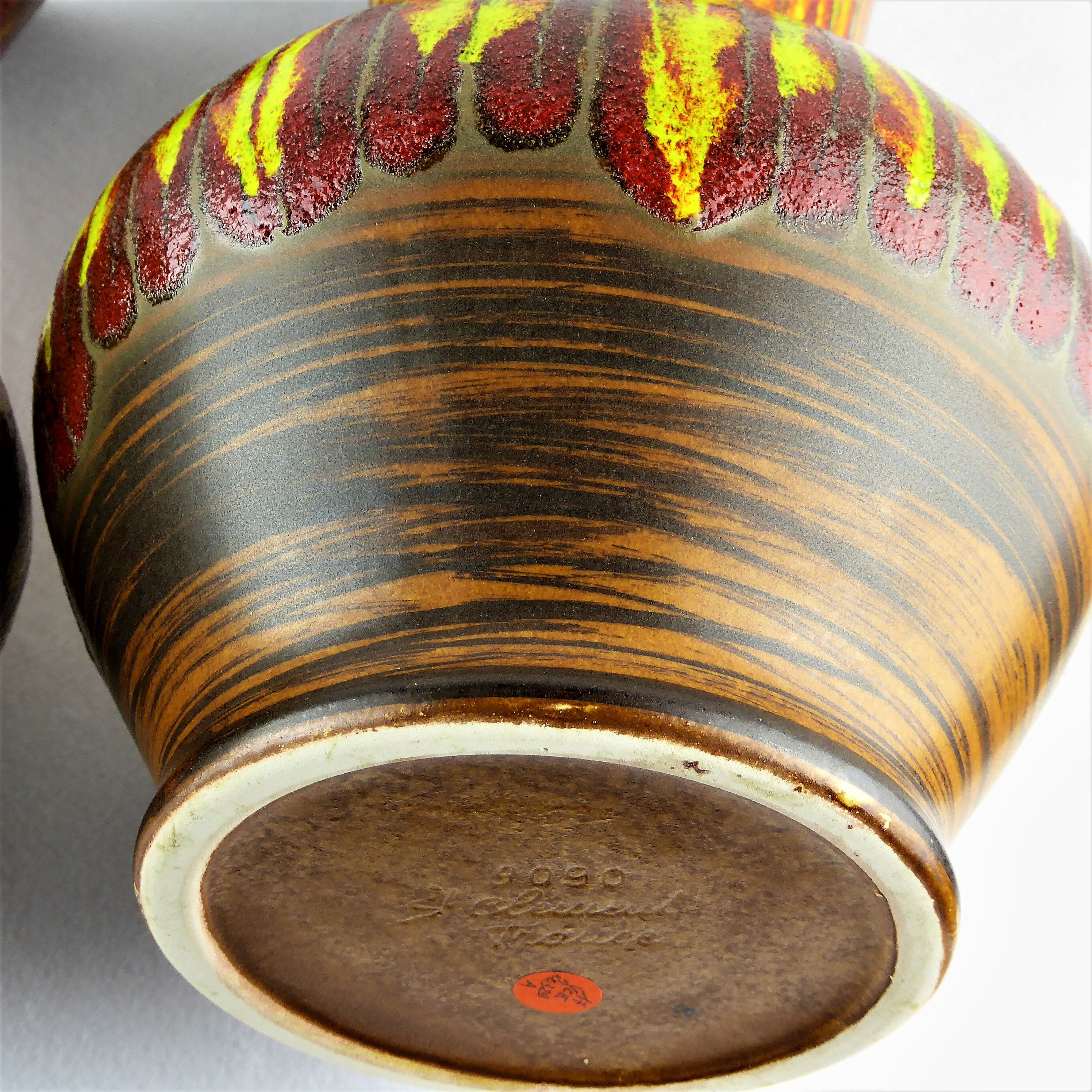 Saint Clement ceramic vases 1960