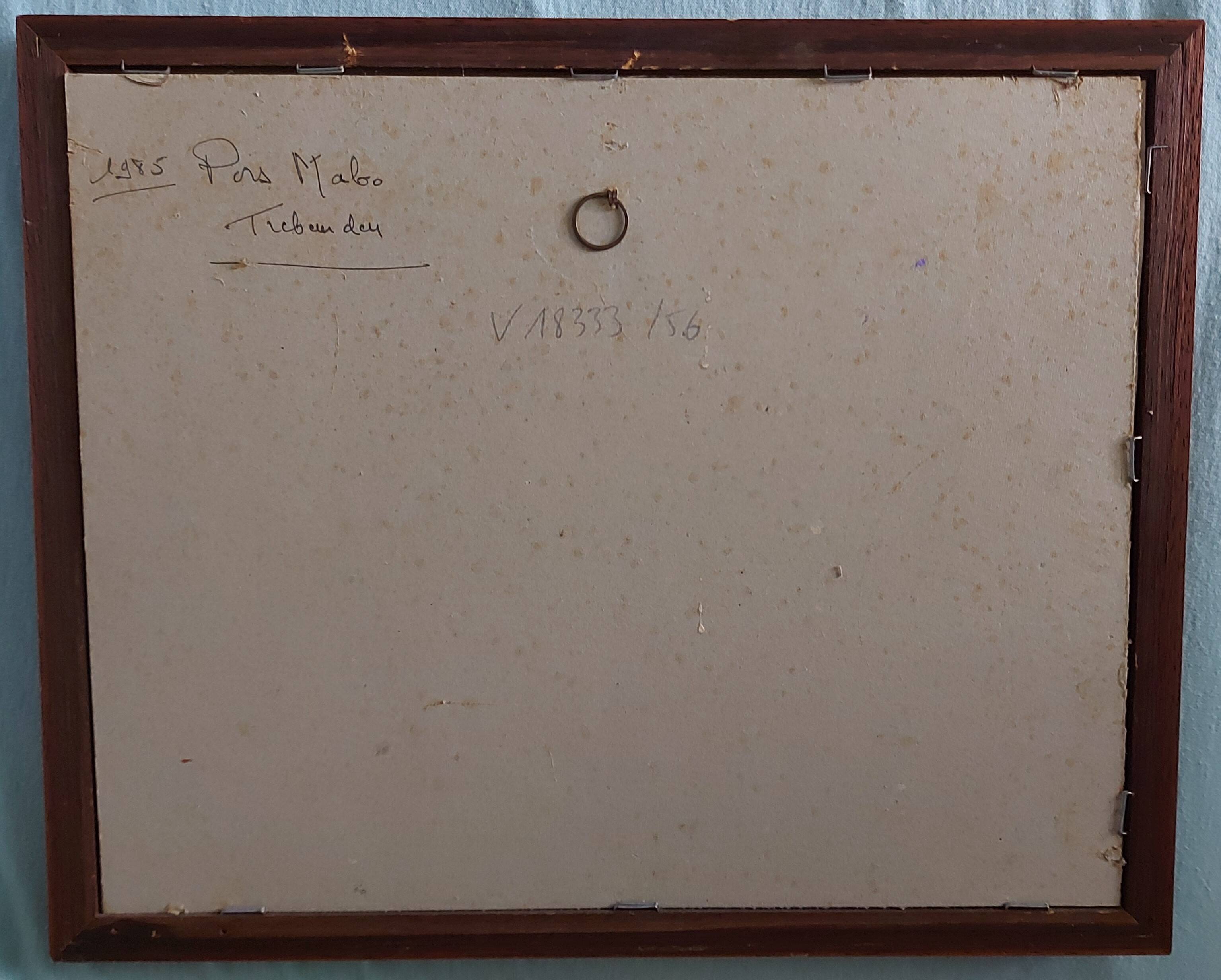 Watercolor framed and under glass signed B.Lavenan Breton Painter Made In France