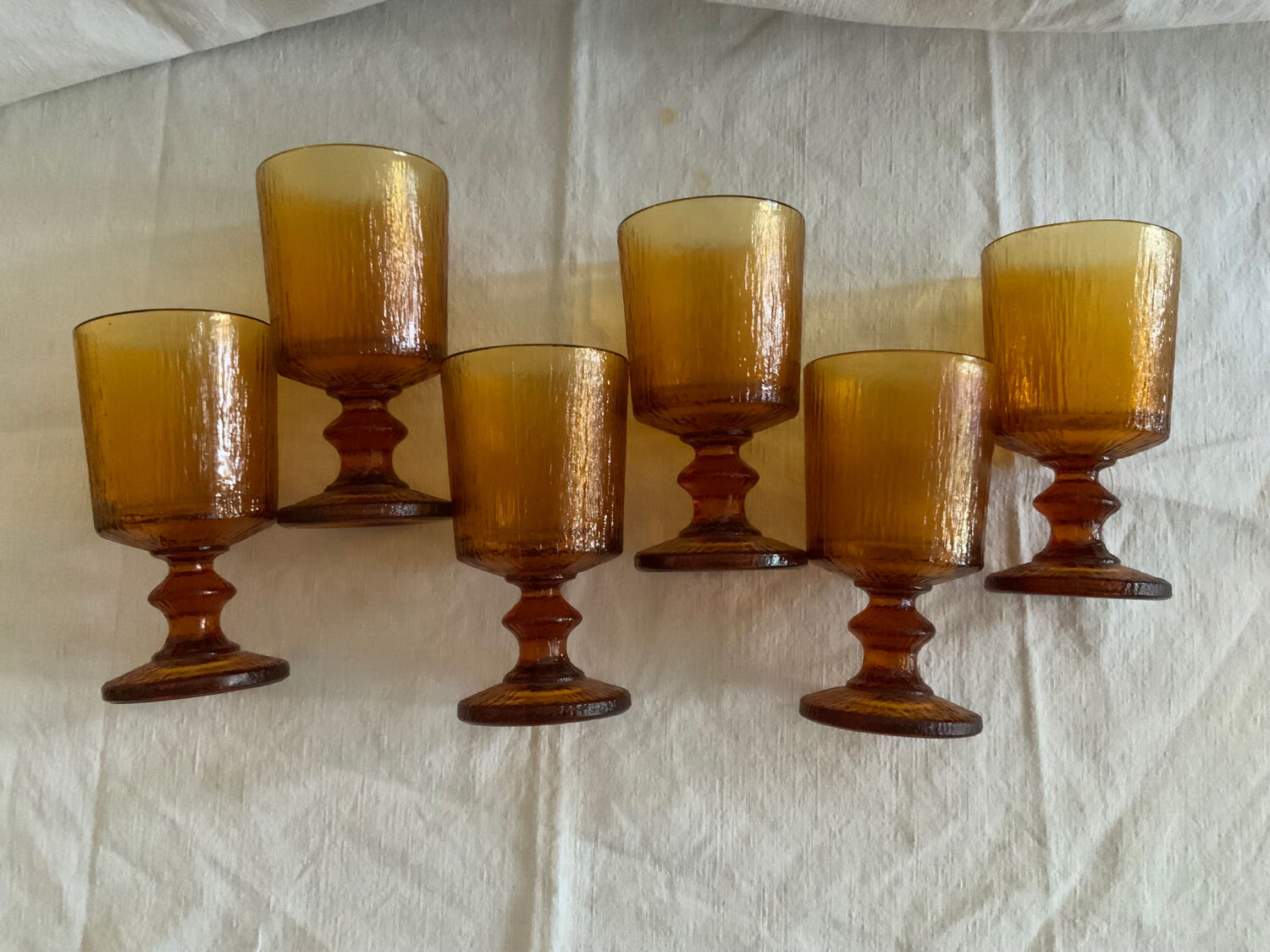 Amber stemware