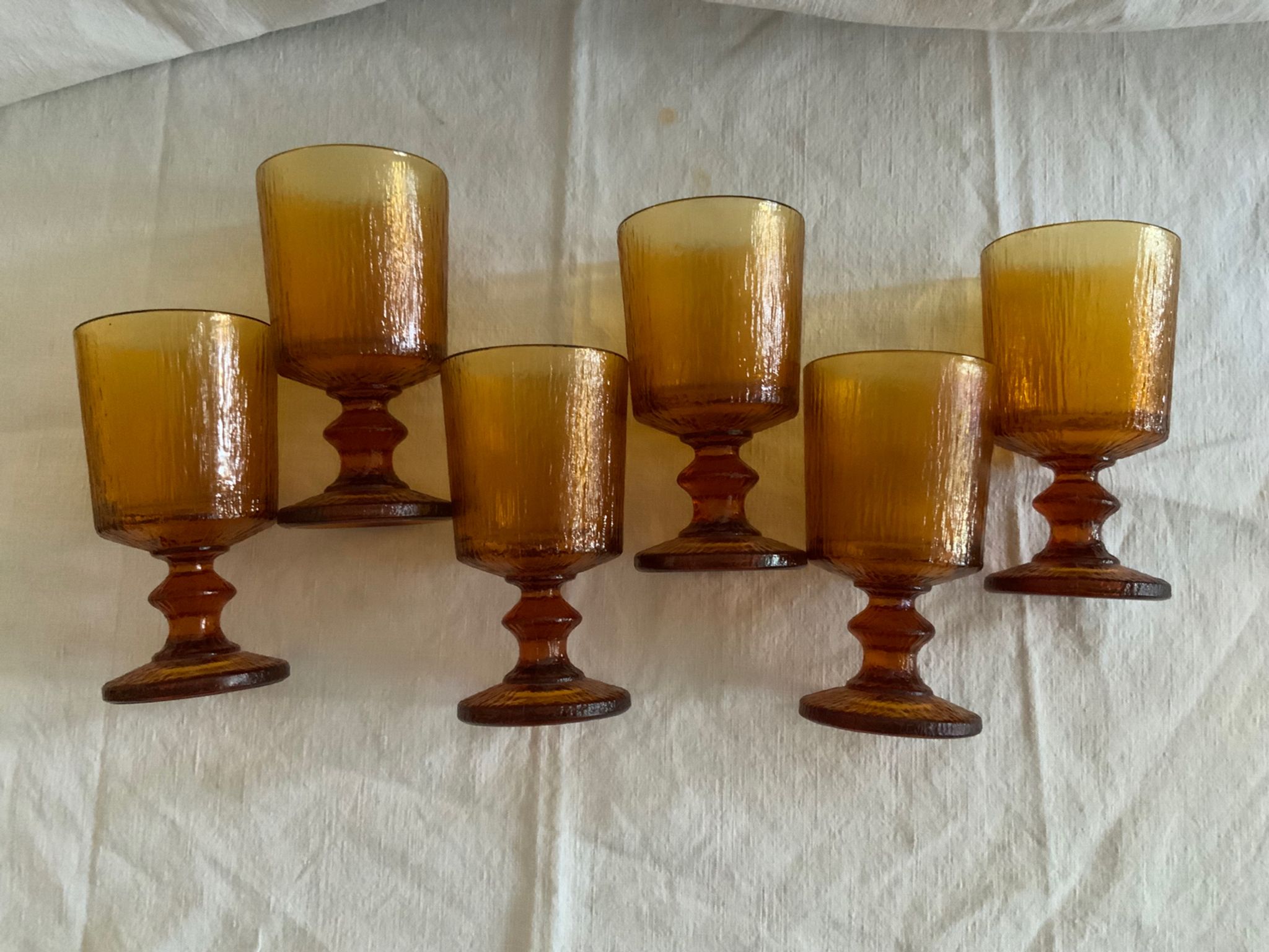 Amber stemware