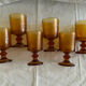 Amber stemware