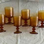 Amber stemware