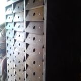 Clem industrial furniture 60 drawers A4 format riveted walnut front