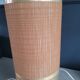 Vintage table lamp with brushed aluminium base - cylinder shade