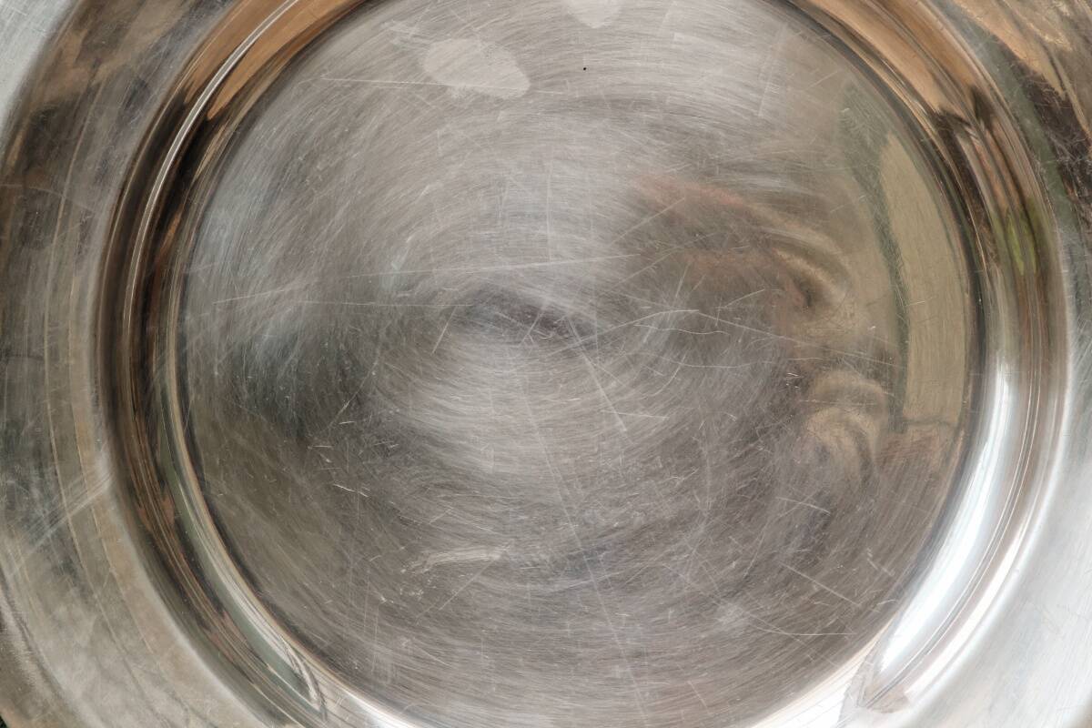 Circular plate Christofle in silver-plated metal