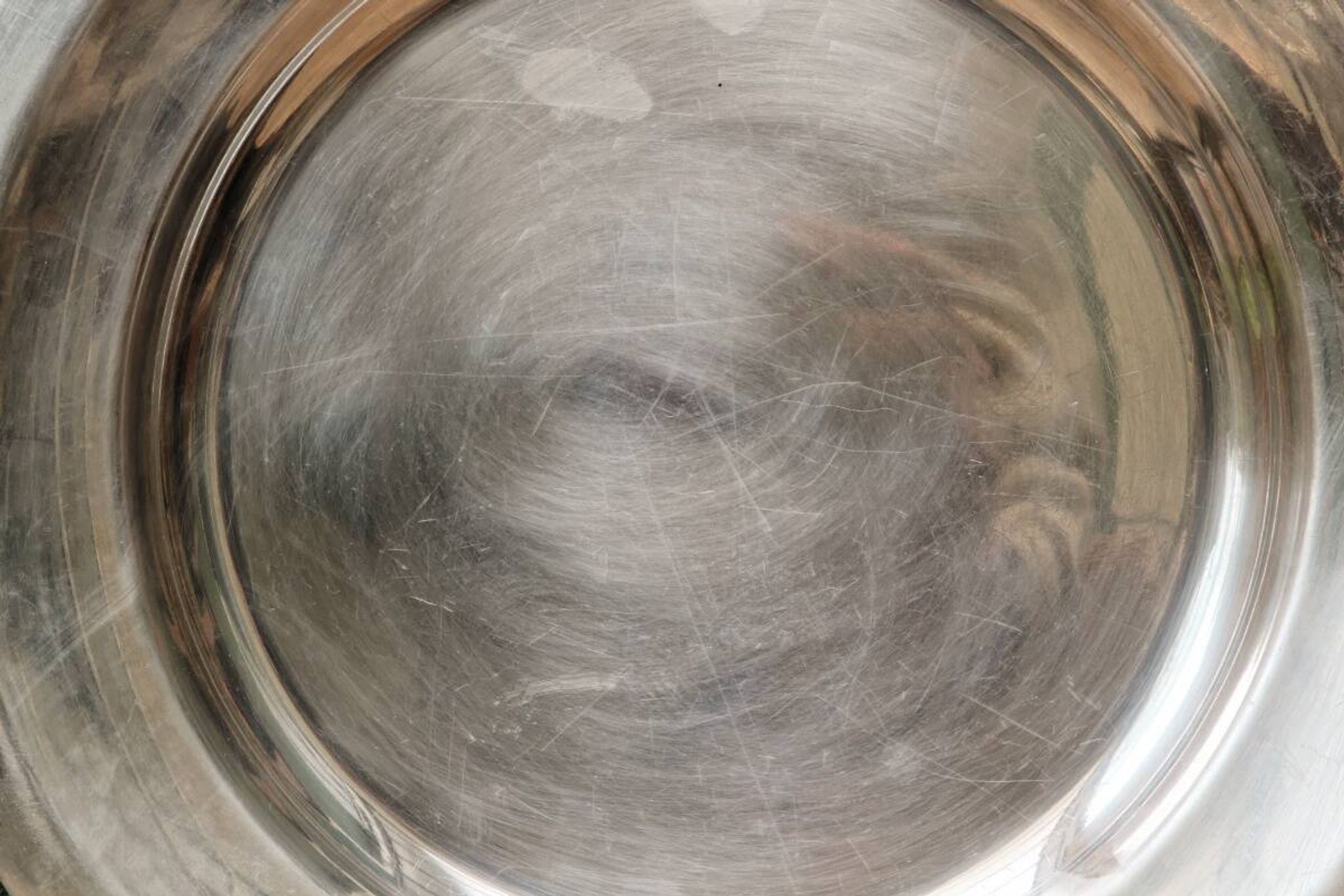 Circular plate Christofle in silver-plated metal