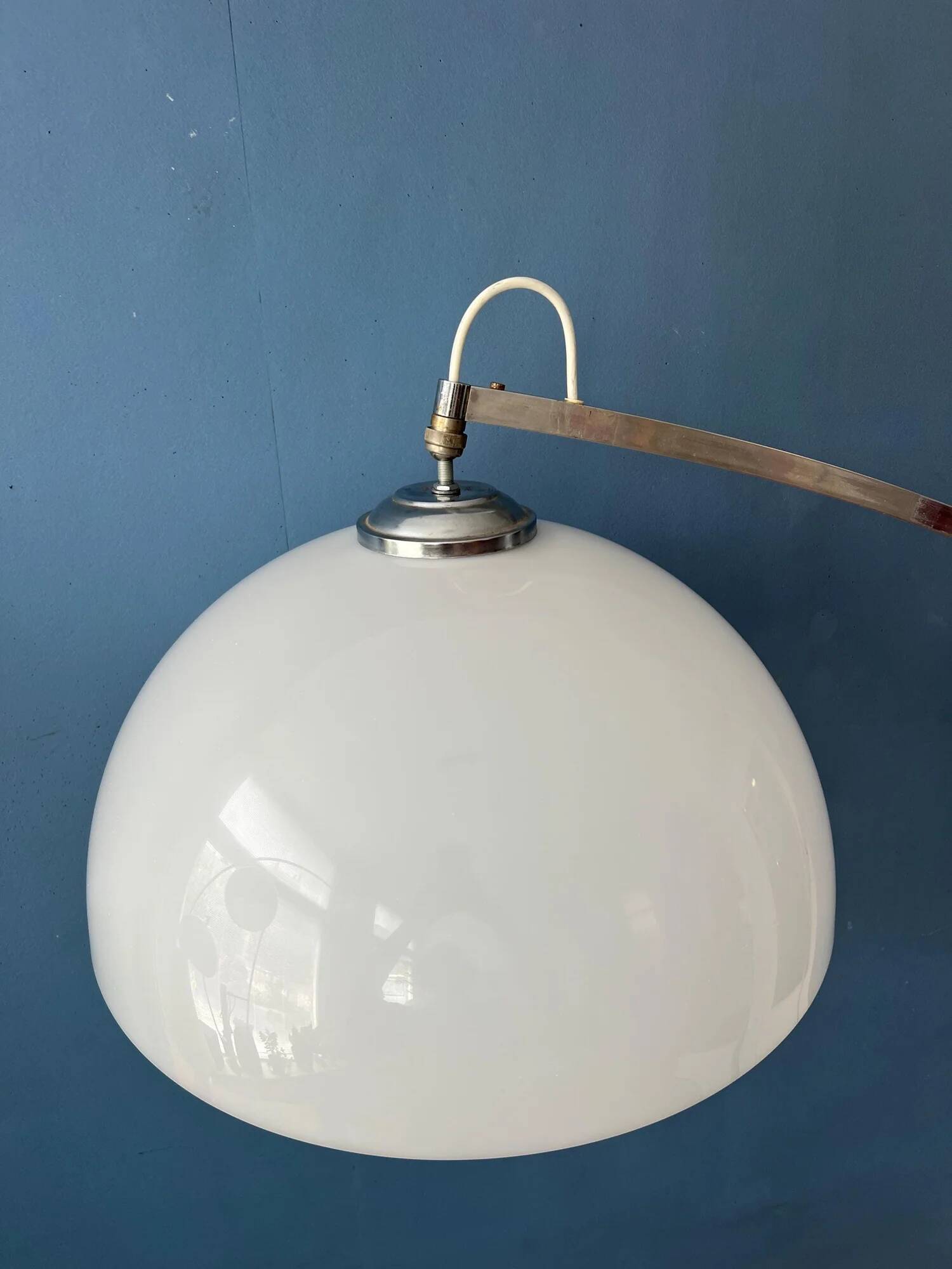 Vintage space age arc floor lamp in style of Guzzini