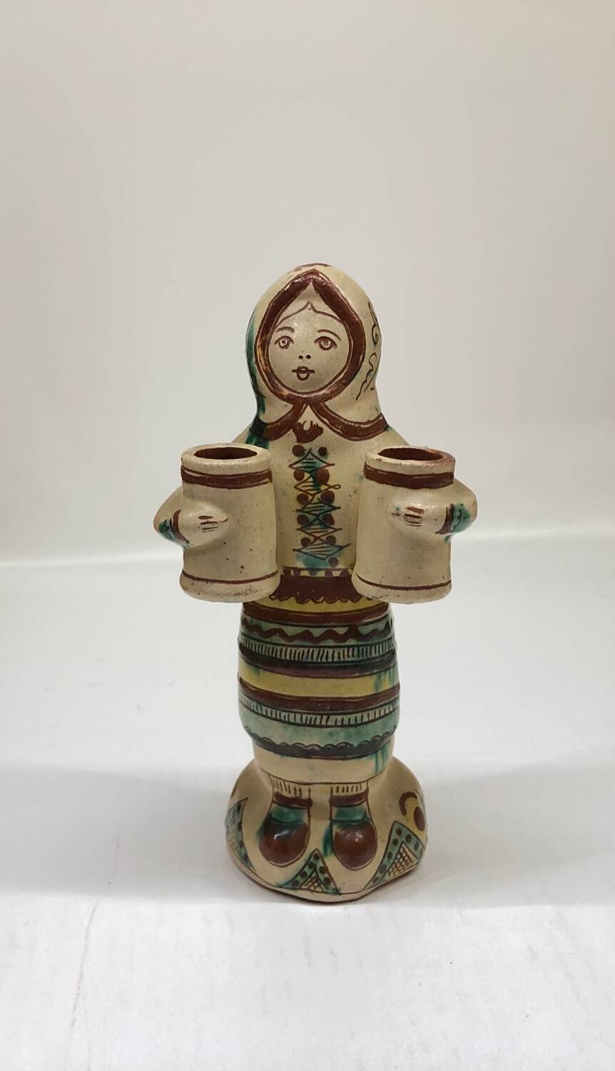 Handcrafted anthropomorphic candlestick