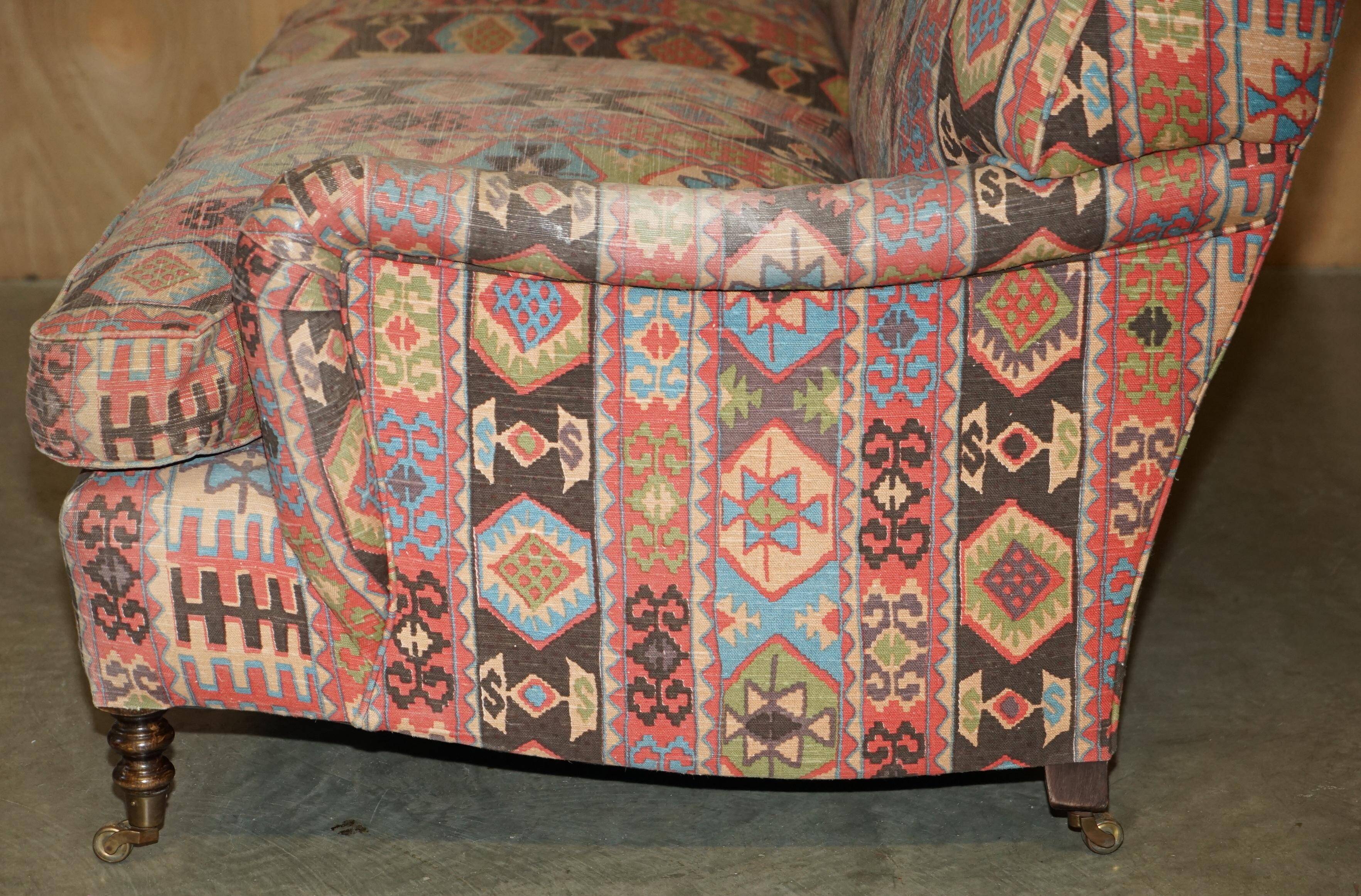 Three-seater Kilim vintage sofa by George Smith