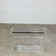 Plexiglas and brass magazine rack, David Lange, 1970s