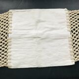 Wool and macramé cushion cover