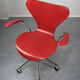 Chaise modèle 3217 Red Swivel par Arne Jacobsen pour Fritz Hansen