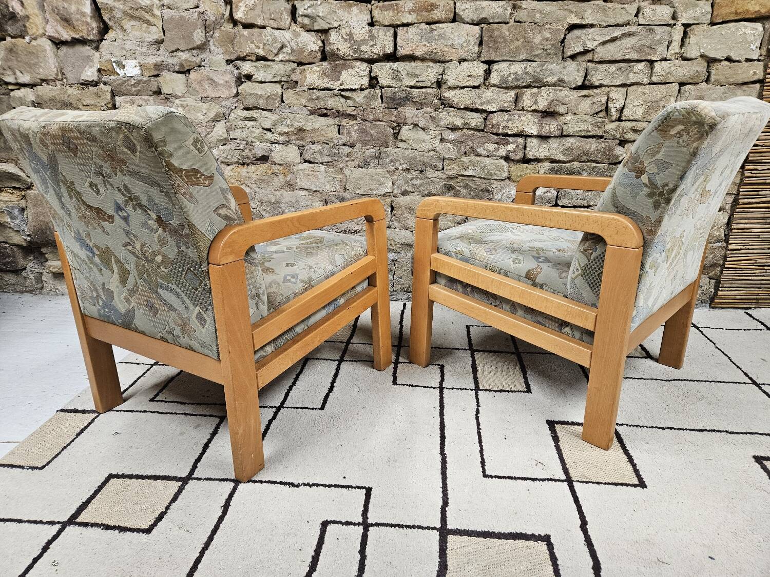 Paire de fauteuil chauffeuse 1970 vintage