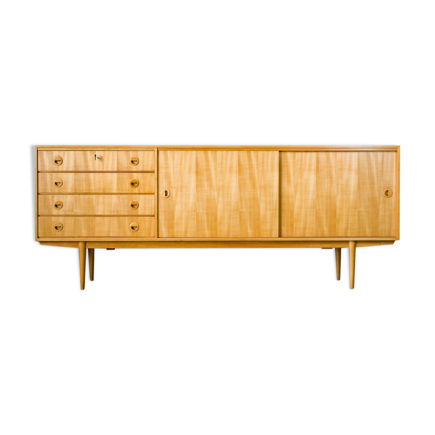 Buffet en pin du milieu du siècle de Musterring International, années 1960