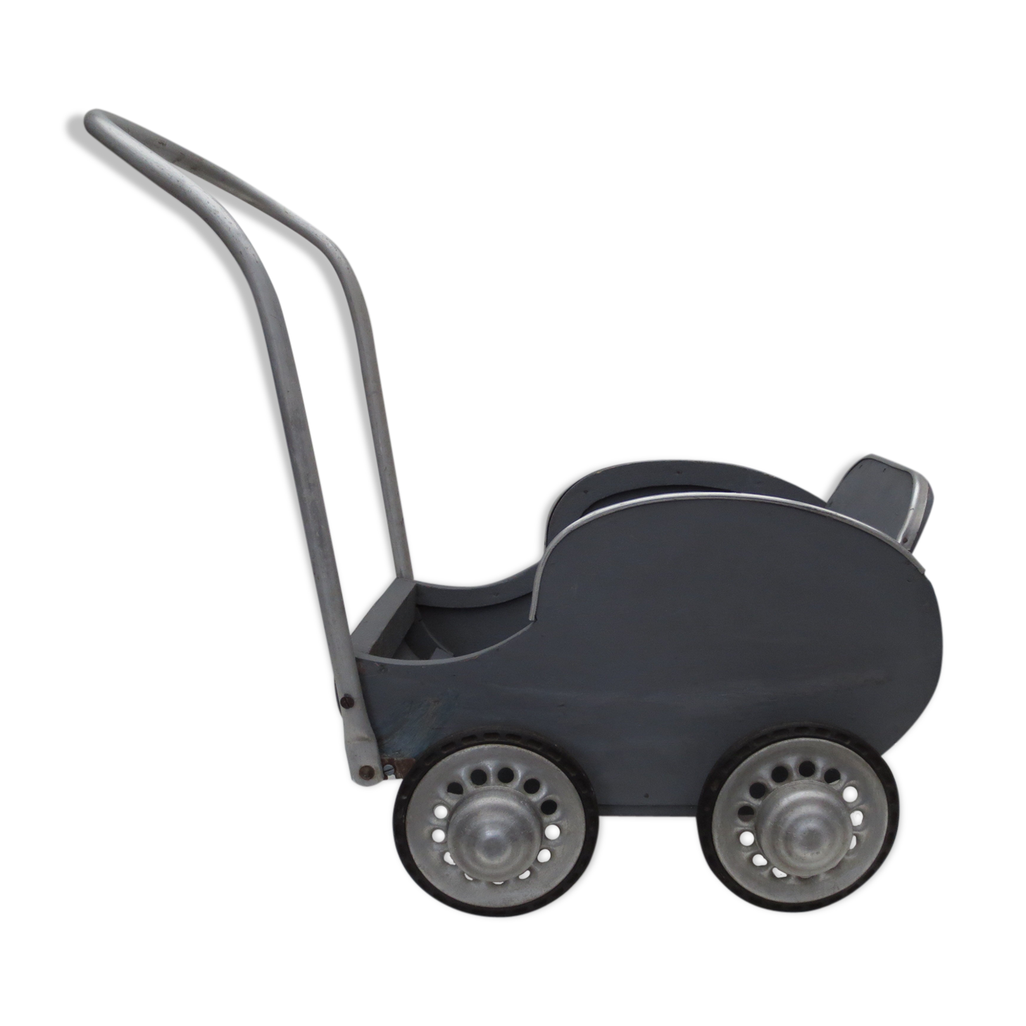 40 year old doll stroller, wood and aluminum