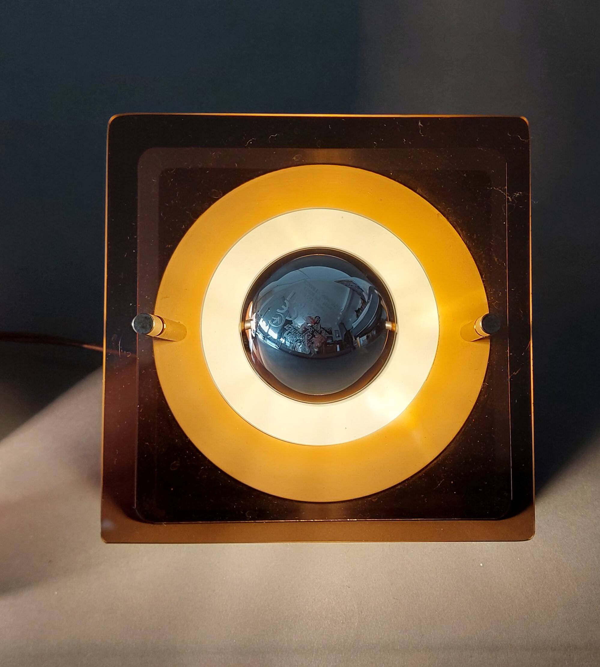 Pair of "Disco" wall lights Jocelyne Trocmé for Oxar 1970, Vintage.