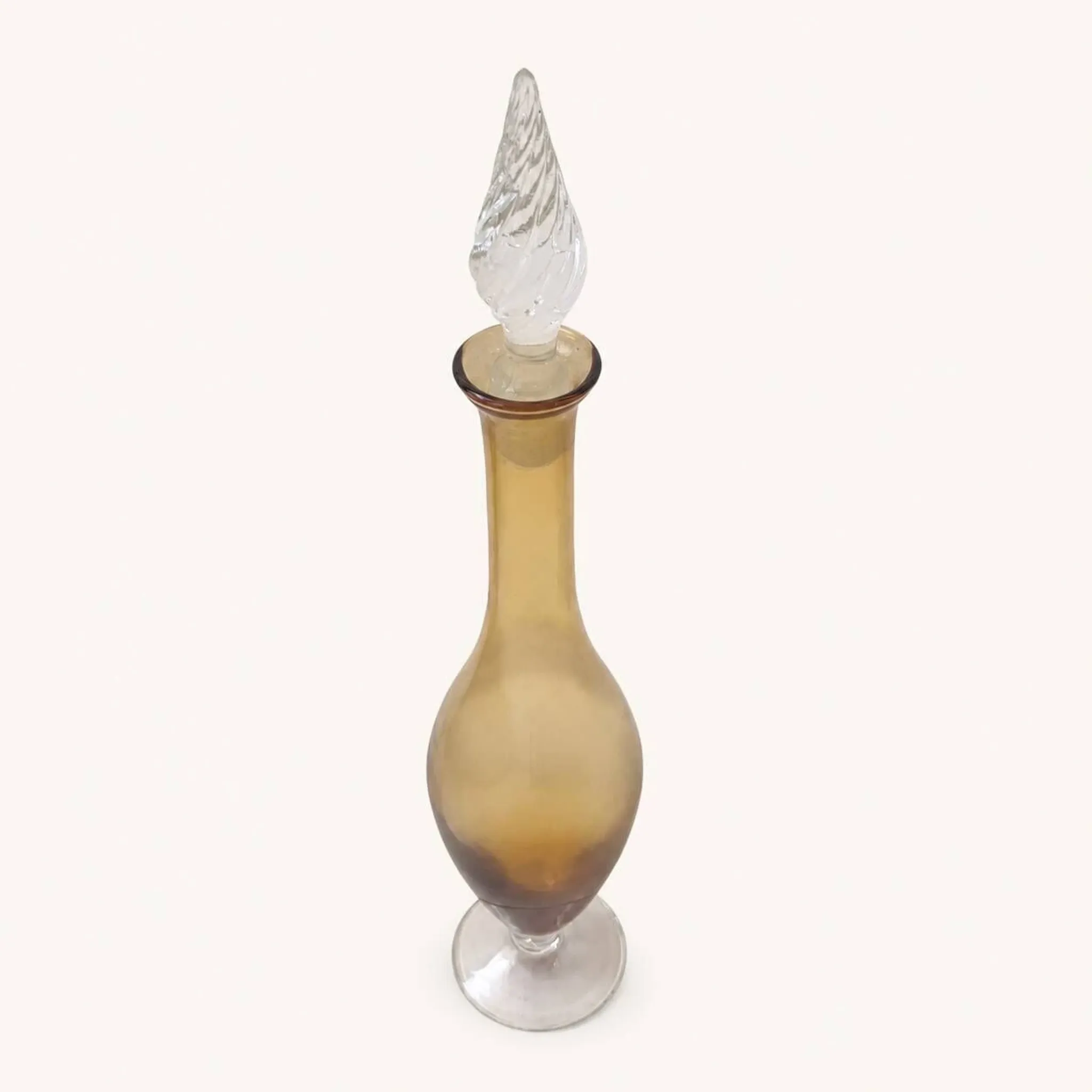 Italian glass carafe in yellow from the 1960s.