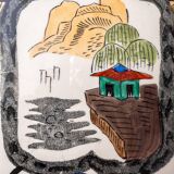 Chinese porcelain table lamp hand-painted by Petrus Regout, circa 1880, new lampshade.