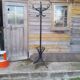 Vintage parrot coat rack in old wood