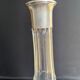 Blown crystal decanter, cut and silver collar