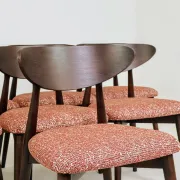 Dining chair set of 8 red crab