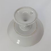 Footed Cup Servant in Limoges Porcelain Floral Decoration Gold Gilding