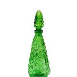 Vintage Green Empoli Bubble Glass Genie Bottle/carafe