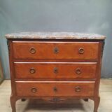Transitional style inlaid chest of drawers