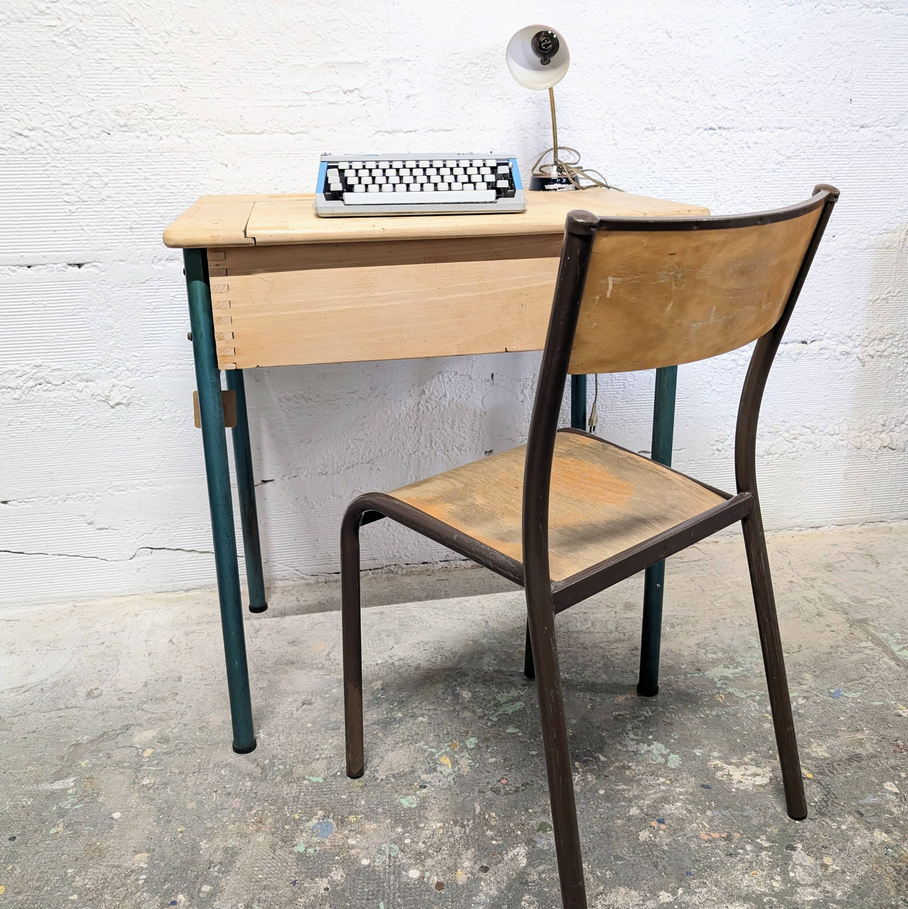 School desk with chest