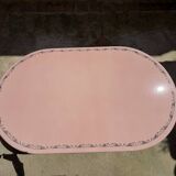 Oval table in enamelled lava from volvic