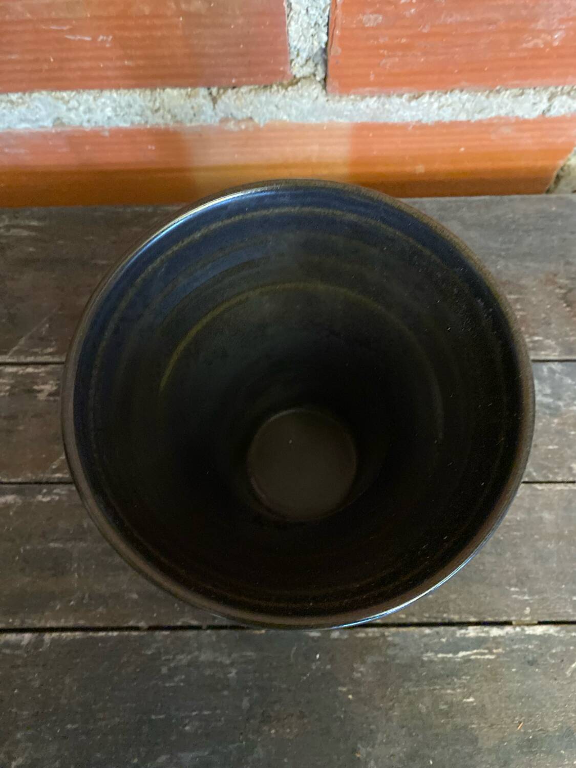 Vase CUBA Aza Selection Made In Germany Black Brown Ceramic Vintage