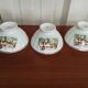 Set 6 bowls cow creamer semi porcelain old