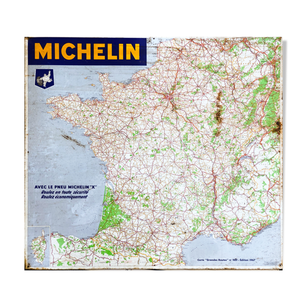 Plaque En Tole Carte Michelin Selency Plaque En Tole Carte Michelin Selency