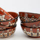 Set of 7 handcrafted Bulgarian ceramic bowls