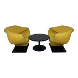 Fauteuils et table basse Ribbo de Pierre Paulin pour Artifort, années 60,