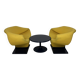 Ribbo armchairs and coffee table by Pierre paulin for Artifort, 60s,