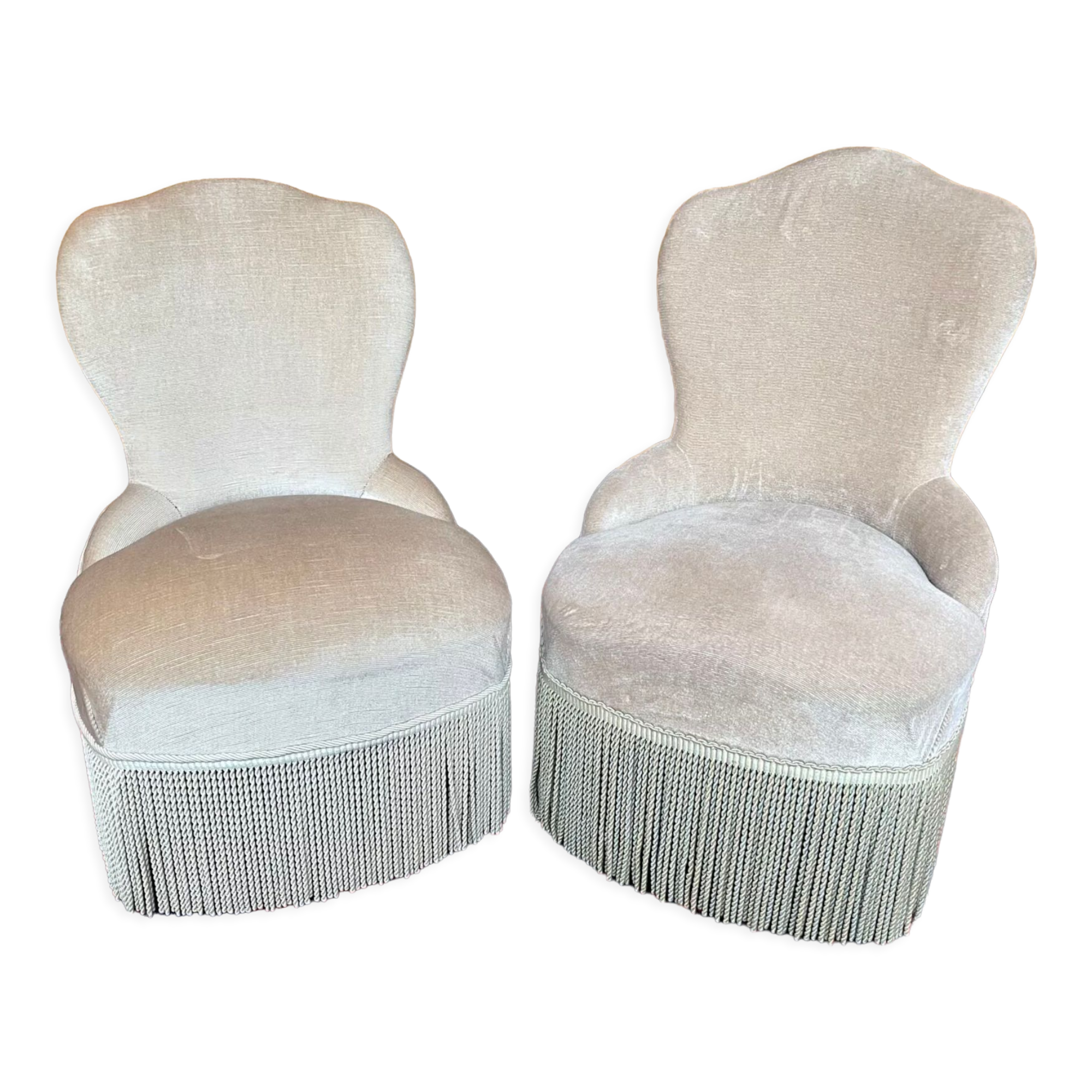 Pair of toad armchairs