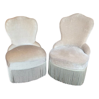 Pair of toad armchairs