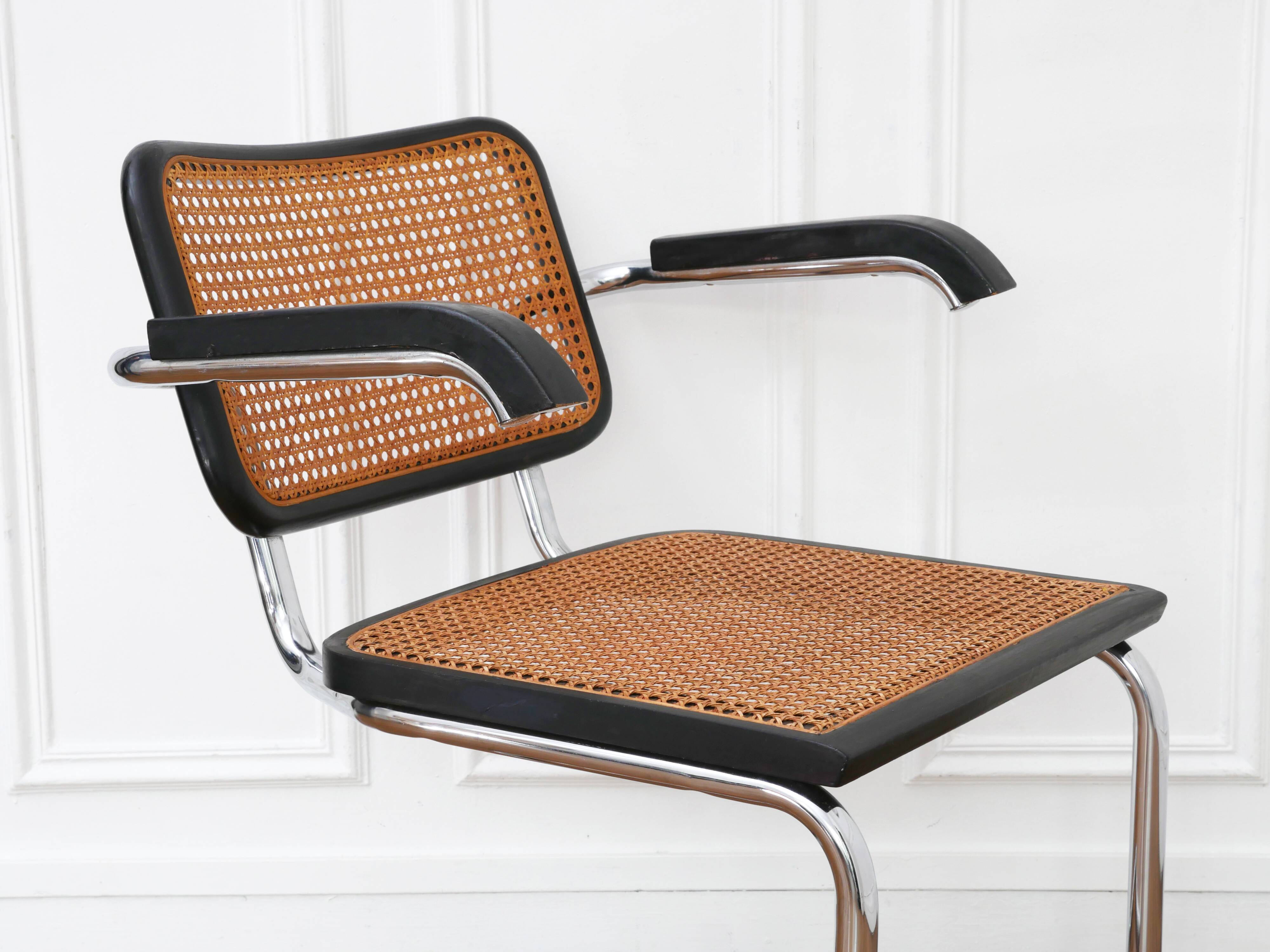 Fauteuil cesca b64 breuer - cannage de l'assise refait