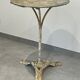 pedestal table, iron, cast iron and zinc guinguette table