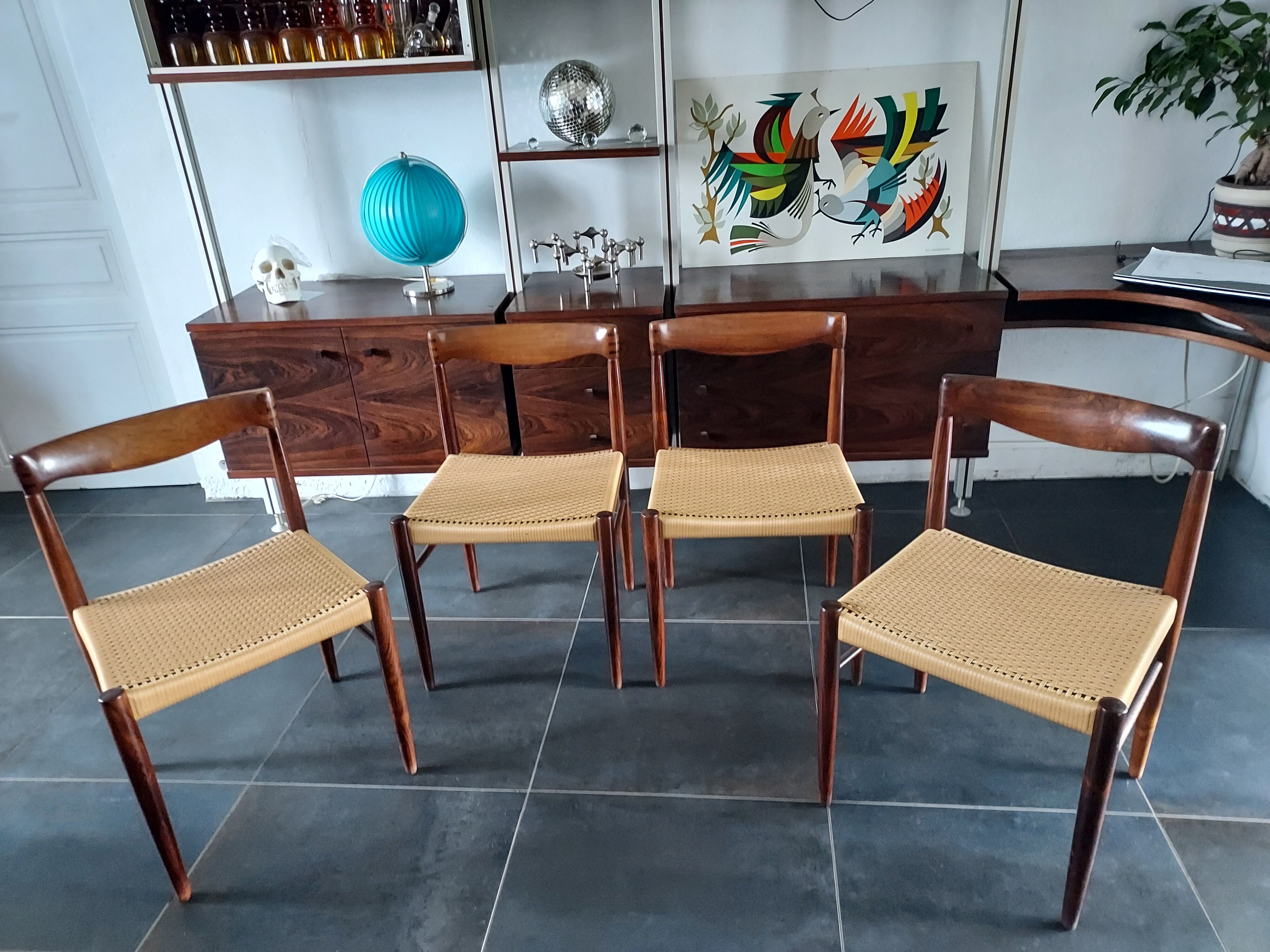 Danish rosewood chairs H.W Klein