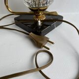 Marble table lamp and chiseled glass