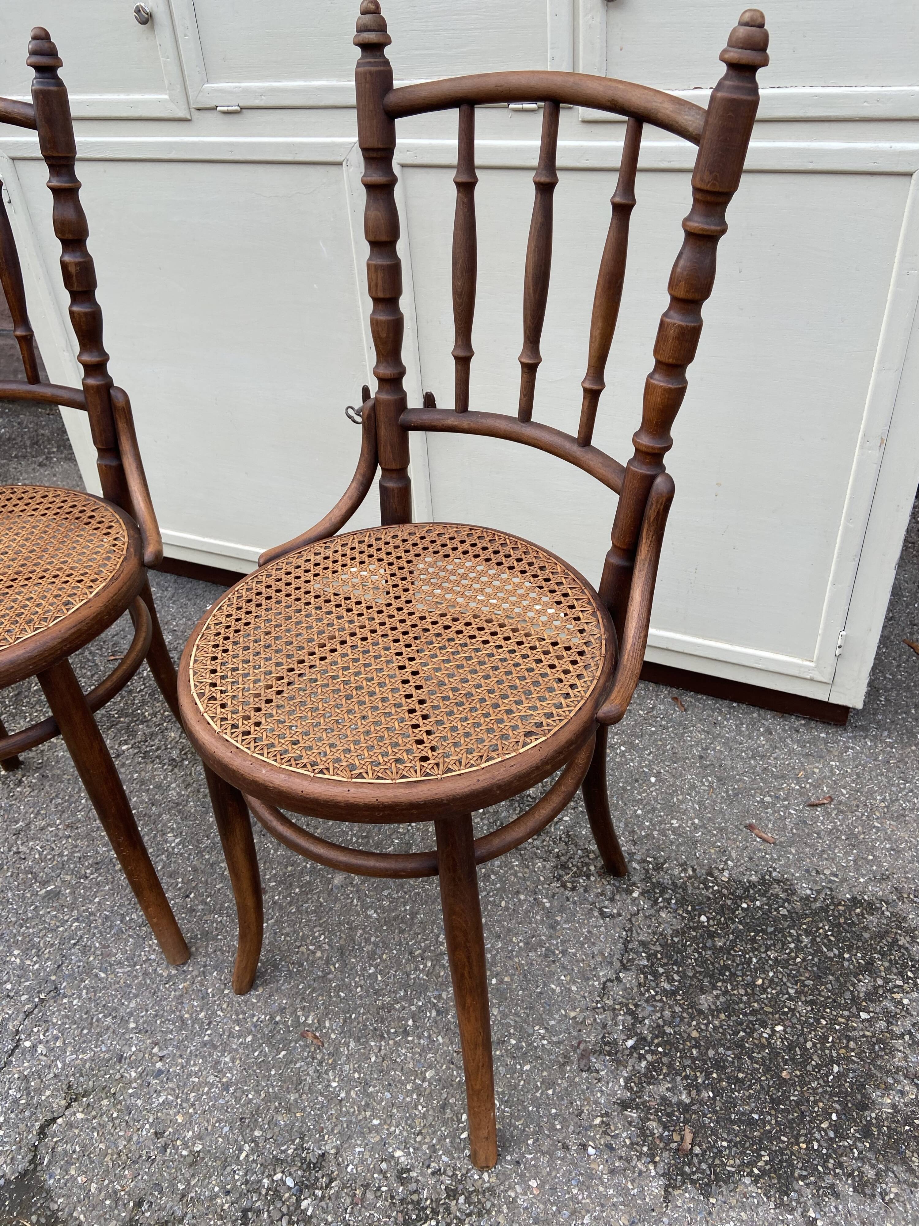 2 Viennese chairs bistro fischel curved wood