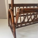 Rattan magazine holder