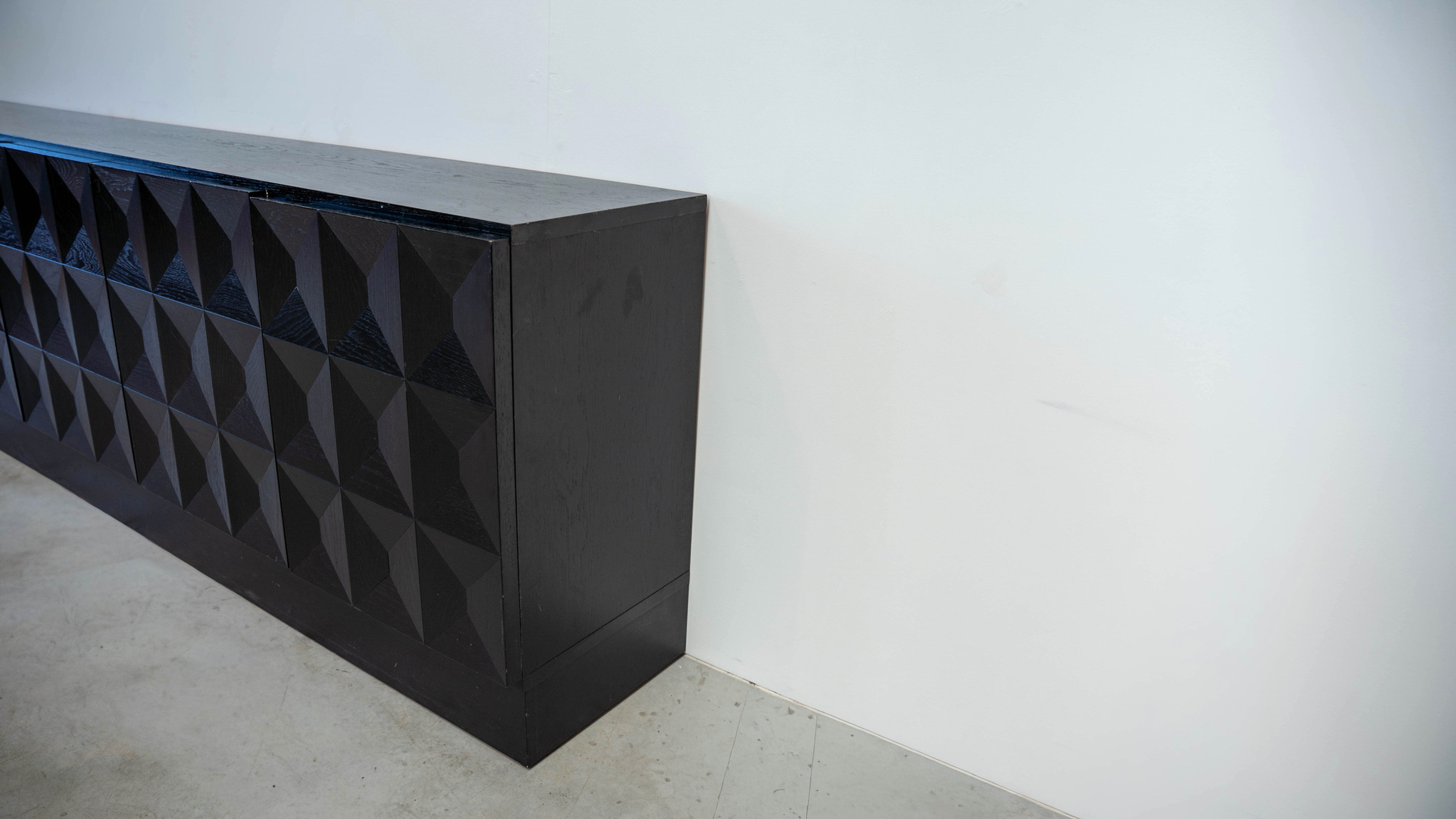 Belgian black brutalist sideboard